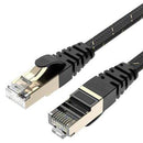 AMPCOM Ethernet Cable RJ45 Cat7 Lan Cable STP RJ 45 Flat Network Cable Patch Cord for Modem, Router, TV, Patch Panel, PC, Laptop AExp