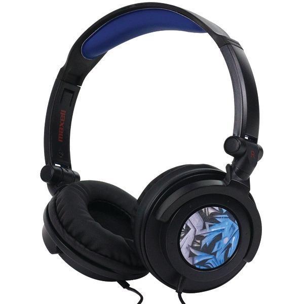 AMPlified(TM) Heavy Bass Over-Ear Headphones with Microphone (Blue Tribal)-Headphones & Headsets-JadeMoghul Inc.