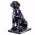 An Attentive Canine With Smooth Curves, Blue-Sculptures-Blue-CERAMIC-JadeMoghul Inc.