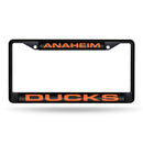 Lexus License Plate Frame Anaheim Ducks Black Laser Chrome Frame