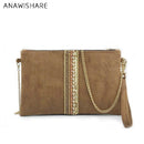 ANAWISHARE Women Day Clutches Leather Handbag Diamond Small Crossbody Bag For Women Messenger Bags Envelope Evening Party Bags--JadeMoghul Inc.