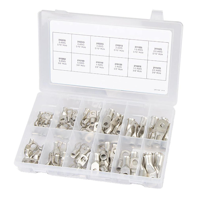 Ancor 100-Piece Tinned Copper Lug Kit [255101]-Terminals-JadeMoghul Inc.