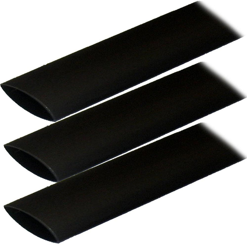 Ancor Adhesive Lined Heat Shrink Tubing (ALT) - 1" x 12" - 3-Pack - Black [307124]-Wire Management-JadeMoghul Inc.