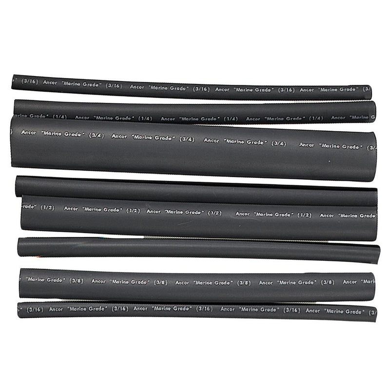 Ancor Adhesive Lined Heat Shrink Tubing - Assorted 8-Pack, 6", 20-2-0 AWG, Black [301506]-Wire Management-JadeMoghul Inc.