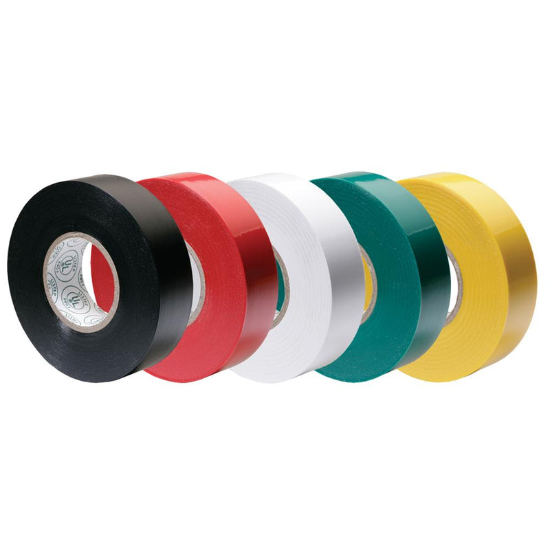 Ancor Premium Assorted Electrical Tape - 1-2" x 20' - Black - Red - White - Green - Yellow [339066]-Wire Management-JadeMoghul Inc.