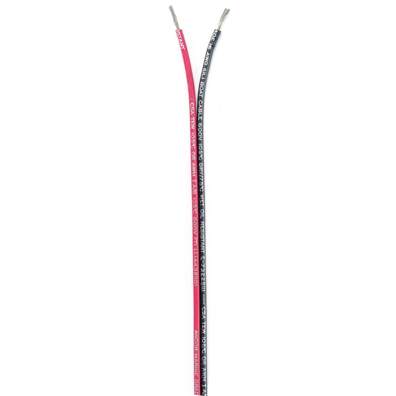 Ancor Ribbon Bonded Cable - 16-2 AWG - Red-Black - Flat - 100' [153110]-Wire-JadeMoghul Inc.