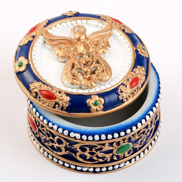angel covered box - ornate with gold accents-Personalized Gifts for Women-JadeMoghul Inc.