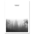 Animal Lion Black White Canvas Poster Nordic Style Sea Forest Landscape Wall Art Print Picture for Living-15x20cm No Frame-Picture 2-JadeMoghul Inc.