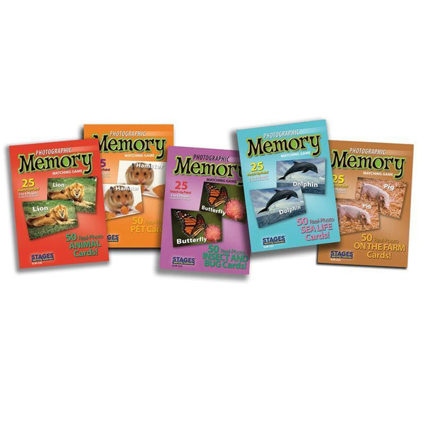 ANIMAL MEMORY GAME SET OF 5-Learning Materials-JadeMoghul Inc.