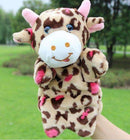 Animal Plush Hand Puppet Doll Toys Pig Cat Owl Monkey Dog Rabbit Shark Bear Puppet Kids Soft Kukla Toys Marionnette-Cow B-25cm to 30cm-JadeMoghul Inc.
