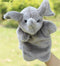 Animal Plush Hand Puppet Doll Toys Pig Cat Owl Monkey Dog Rabbit Shark Bear Puppet Kids Soft Kukla Toys Marionnette-Grey Elephant-25cm to 30cm-JadeMoghul Inc.