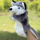 Animal Plush Hand Puppet Doll Toys Pig Cat Owl Monkey Dog Rabbit Shark Bear Puppet Kids Soft Kukla Toys Marionnette-Grey Fox-25cm to 30cm-JadeMoghul Inc.
