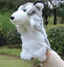 Animal Plush Hand Puppet Doll Toys Pig Cat Owl Monkey Dog Rabbit Shark Bear Puppet Kids Soft Kukla Toys Marionnette-Grey Wolf-25cm to 30cm-JadeMoghul Inc.