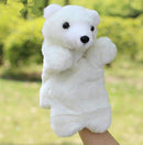 Animal Plush Hand Puppet Doll Toys Pig Cat Owl Monkey Dog Rabbit Shark Bear Puppet Kids Soft Kukla Toys Marionnette-Polar Bear-25cm to 30cm-JadeMoghul Inc.