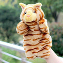 Animal Plush Hand Puppet Doll Toys Pig Cat Owl Monkey Dog Rabbit Shark Bear Puppet Kids Soft Kukla Toys Marionnette-Striped Cat-25cm to 30cm-JadeMoghul Inc.