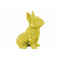 Animal Statue Sitting French Bulldog Figurine with Pricked Ears - Yellow - Benzara Benzara