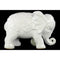 Animal Statue Standing Elephant Figurine with Embossed Swirl Design White - Benzara Benzara