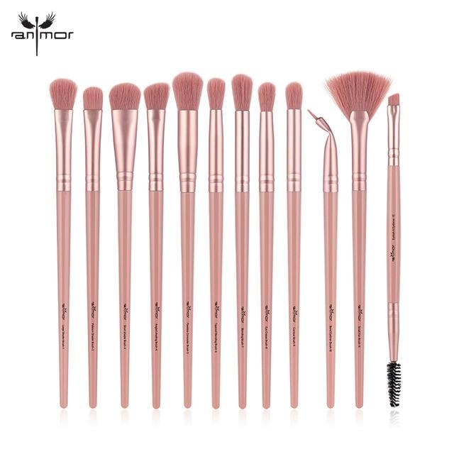 Anmor Makeup Brushes Set 3-12pcs/lot Eye Shadow Blending Eyeliner Eyelash Eyebrow Make up Brushes  Professional Eyeshadow Brush AExp