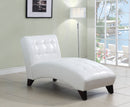 Anna Lounge Chaise, White-Outdoor Chaise Lounges-White-Bycast PU FR Foam Plastic Leg-JadeMoghul Inc.