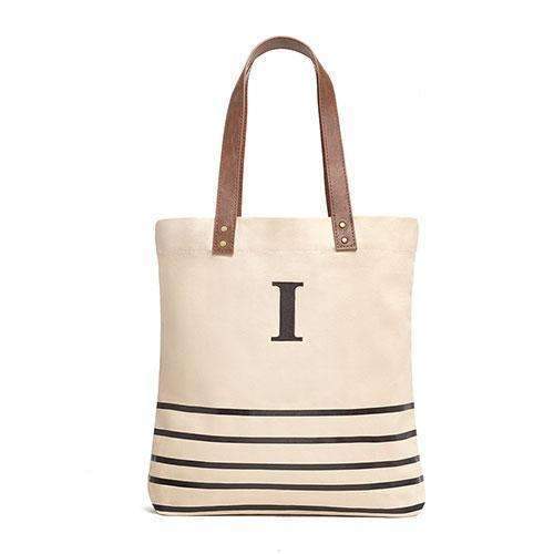 Annie Stripe Tote - Black (Pack of 1)-Personalized Gifts for Women-JadeMoghul Inc.
