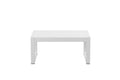 Anodized Aluminum Outdoor Table, White-Outdoor Coffee Tables-WHITE-Anodized Aluminum And Plastic lumber-JadeMoghul Inc.