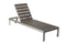 Anodized Aluminum Wheeled Lounger, Gray-Outdoor Chaise Lounges-GRAY-Anodized Aluminum And Plastic lumber-JadeMoghul Inc.