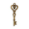 Antique Key Charm Style 2 - Heart Shape (Pack of 12)-Favor-JadeMoghul Inc.