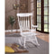 Antique Rocking Chair, White-Rocking Chairs-WHITE-ASIAN HARDWOOD-JadeMoghul Inc.