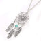 Antique Silver Color Alloy Girl Chain necklaces For Women Vintage Retro Dream Catcher Leaves Pendant Necklace Jewelry collares-32LL17-JadeMoghul Inc.