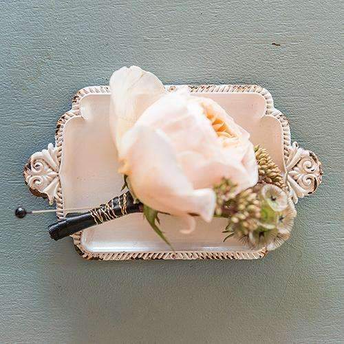 Antique White Miniature Metal Ring Tray White (Pack of 1)-Wedding Ceremony Accessories-JadeMoghul Inc.