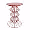 Antiquely Stunning Orianne Side Table With Ornate Base-Side Tables and End Tables-Copper-METAL GLASS-JadeMoghul Inc.