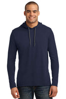 Anvil 100% Combed Ring Spun Cotton Long Sleeve Hooded T-Shirt. 987-Sweatshirts/Fleece-Navy/ Dark Grey-3XL-JadeMoghul Inc.