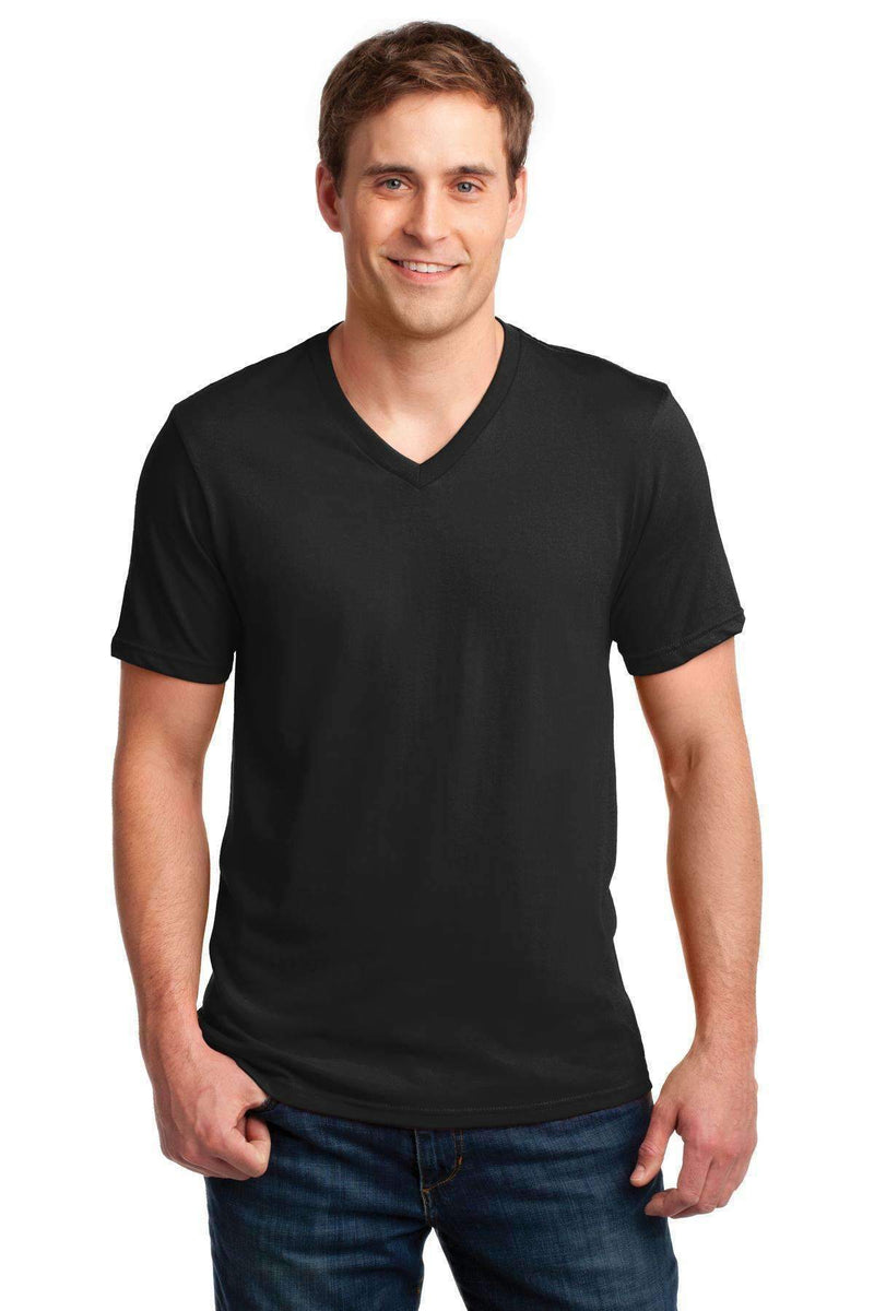Anvil 100% Combed Ring Spun Cotton V-Neck T-Shirt. 982-T-shirts-Black-3XL-JadeMoghul Inc.