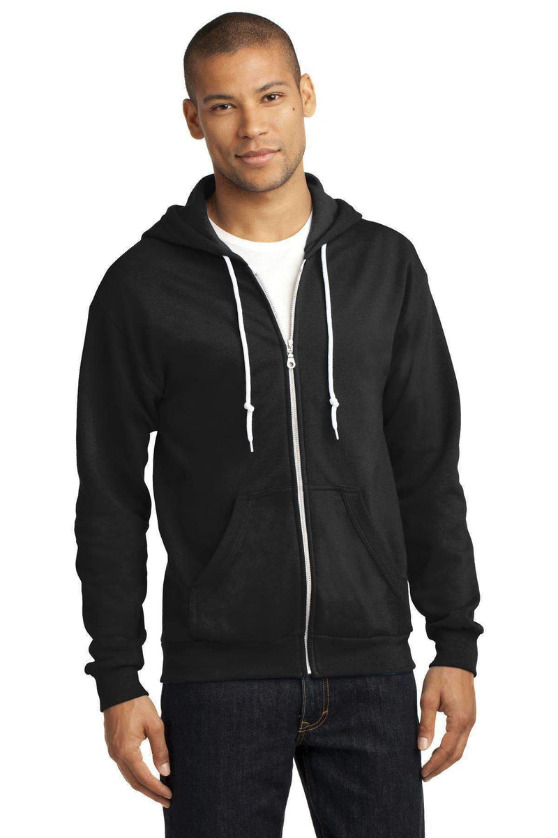 Anvil Full-Zip Hooded Sweatshirt. 71600-Sweatshirts/Fleece-Black-3XL-JadeMoghul Inc.