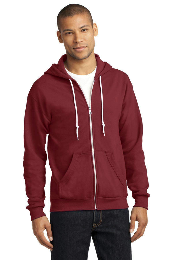 Anvil Full-Zip Hooded Sweatshirt. 71600-Sweatshirts/Fleece-Independence Red-3XL-JadeMoghul Inc.