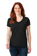 Anvil Ladies 100% Combed Ring Spun Cotton V-Neck T-Shirt. 88VL-T-shirts-Black-2XL-JadeMoghul Inc.