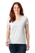 Anvil Ladies 100% Combed Ring Spun Cotton V-Neck T-Shirt. 88VL-T-shirts-White-2XL-JadeMoghul Inc.