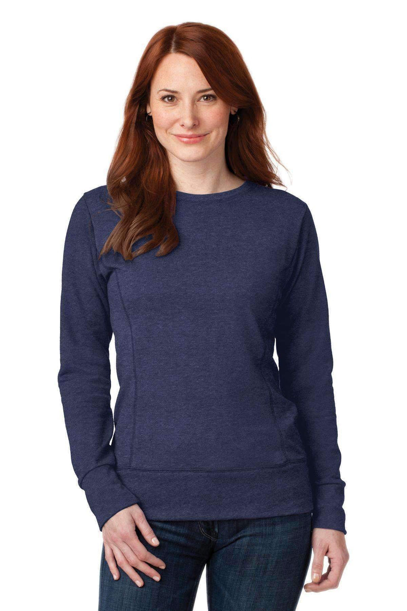 Anvil Ladies French Terry Crewneck Sweatshirt. 72000L-Ladies-Heather Blue-2XL-JadeMoghul Inc.