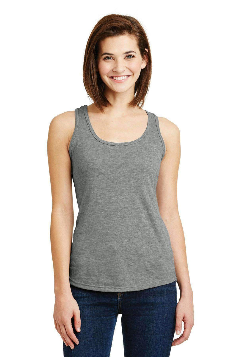 Anvil Ladies Tri-BlendRacerback Tank. 6751L-T-shirts-Heather Grey-2XL-JadeMoghul Inc.