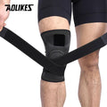 AOLIKES 1PCS 2018 Knee Support Professional Protective Sports Knee Pad Breathable Bandage Knee Brace Basketball Tennis Cycling-Black-S-JadeMoghul Inc.