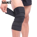 AOLIKES 1PCS Elastic Bandage Tape Sport Knee Support Strap Shin Guard Compression Protector For Ankle Leg Wrist Wrap-Black-180cm-JadeMoghul Inc.