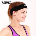 AOLIKES 1PCS High Quality Cotton Sweat Headband For Men Sweatband women Yoga Hair Bands Head Sweat Bands Sports Safety-Black-JadeMoghul Inc.