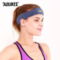 AOLIKES 1PCS High Quality Cotton Sweat Headband For Men Sweatband women Yoga Hair Bands Head Sweat Bands Sports Safety-Gray-JadeMoghul Inc.