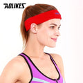 AOLIKES 1PCS High Quality Cotton Sweat Headband For Men Sweatband women Yoga Hair Bands Head Sweat Bands Sports Safety-Red-JadeMoghul Inc.
