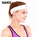 AOLIKES 1PCS High Quality Cotton Sweat Headband For Men Sweatband women Yoga Hair Bands Head Sweat Bands Sports Safety-White-JadeMoghul Inc.