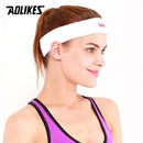AOLIKES 1PCS High Quality Cotton Sweat Headband For Men Sweatband women Yoga Hair Bands Head Sweat Bands Sports Safety-White-JadeMoghul Inc.