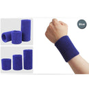 AOLIKES 1PCS Tower Wristband Tennis/Basketball/Badminton Wrist Support Sports Protector Sweatband 100% Cotton Gym Wrist Guard-Blue-S-JadeMoghul Inc.