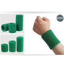 AOLIKES 1PCS Tower Wristband Tennis/Basketball/Badminton Wrist Support Sports Protector Sweatband 100% Cotton Gym Wrist Guard-Green-S-JadeMoghul Inc.
