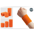AOLIKES 1PCS Tower Wristband Tennis/Basketball/Badminton Wrist Support Sports Protector Sweatband 100% Cotton Gym Wrist Guard-Orange-S-JadeMoghul Inc.
