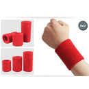 AOLIKES 1PCS Tower Wristband Tennis/Basketball/Badminton Wrist Support Sports Protector Sweatband 100% Cotton Gym Wrist Guard-Red-S-JadeMoghul Inc.